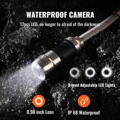 VEVOR Sewer Camera Pipe Inspection Camera 7&Prime; 1000TVL Camera 100ft 512Hz Locator