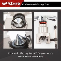 Eccentric Flaring Tool Kit Single Flare for 1/4&Prime; &ndash; 3/4&Prime; Aluminum Copper Pipe