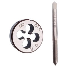 M5x0.5 Metric Tap and Die Set Right Hand Thread High-Speed Steel HSS Tool