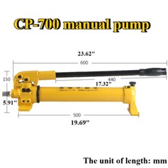 CP-700 Manual Hydraulic Pump Station Single Acting Portable High Pressure Pump