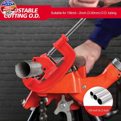 Heavy Duty 1/8-2&Prime; Pipe Cutter Tool with an Extra Blade, Sharp Rigid Tubing Cutte