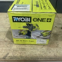 RYOBI ONE+ 18V Cordless Drain Auger, Clog Remover Tool w 35 ft Cable