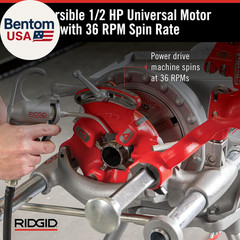 15682 Model 300 Power Drive Complete, 38 RPM Pipe Threading Machine with 1/2-Inc