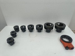 EGA MASTER PIPE THREADING DIE SET&ndash;1/4&Prime; TO 2&Prime; BSPT WITH RATCHET HANDLE HEAVY DUTY