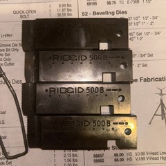 Ridgid 48455 Bolt Dies 1/4-20 UNC Rh Alloy Steel