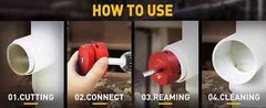 Plastic Pipe Reamer Kit for 1/2&Prime; Drills PVC Socket ABS Fitting Saver Reamer Tool