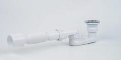 Bath Shower Drain Low Profile p Trap 1 1/2&Prime; Flat Kit for White