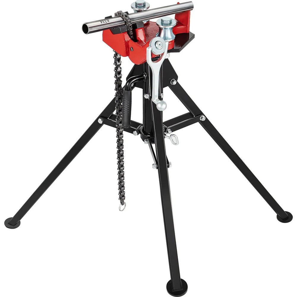 Tripod Pipe Chain Vise, 1/8&Prime;-5&Prime; Pipe Capacity, 36.4&ldquo; Length Chain Vise Stand w