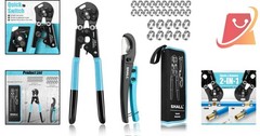 2-in-1 PEX Crimping Tool Kit Stainless Steel Clamps Pipe Fitting Repair