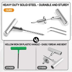 Solid Stainless Steel Tire Repair Kit- 110 PCS Tire Repair Tool with Plugs fo&hellip;