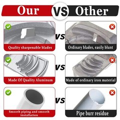 Deburring Tool for Plastic Pipe,Six Pipe Sizes for PVC Pipe Reamer w/Sharp Blade