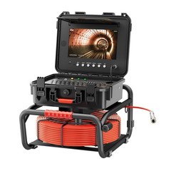 50m Sewer Pipe Inspection Camera w/ 512hz Locator Self-leveling 10&Prime; Monitor