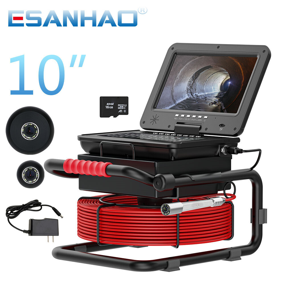 ESANHAO Sewer Camera Pipe Inspection Camera 10&Prime; 1080P Camera 30M Meter Counter