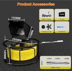 ESANHAO Sewer Camera 100ft Drain Pipe Camera Plumbing Snake
