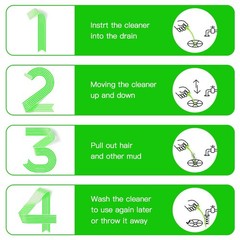 5 in 1 for Drain Snake Hair Drain with 5 Packs Drain Auger Clog Cleaning Tool&hellip;