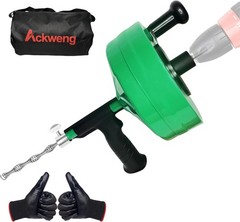 Drain Snake 50 Ft, Plumbing Snake for Sink and Drain Unblocking, Drain Auger
