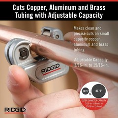 Model 35S 1/4&Prime; to 1-3/8&Prime; Stainless Steel Tubing Cutter with X-CEL Knob, Silver