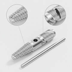 Broken Screw Extractor with Rod Threaded Tool Stripped for Plumbers, Mechanics