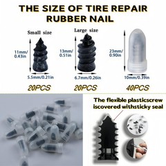Tire Plug Kit Screw , Tire Repair Screws with 2 Sizes, 64 Pcs Tire Repair kit&hellip;