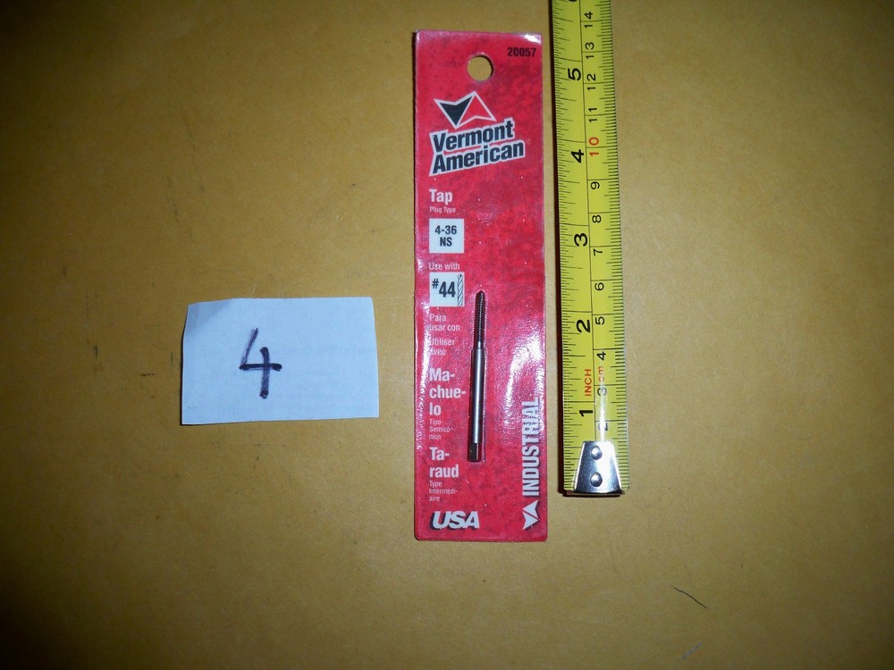 4-36 PLUG RIGHT HAND TAP VERMONT AMERICAN MADE IN USA