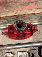 Rare Greenfield Adjustable Stock and Dies 1 1/4 Inch, 1 1/2&Prime; Inch & 2&Prime; Inch (T)