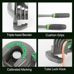3-in-1 Pipe Bender for Copper, Aluminum, PVC 1/4&Prime;-3/8&Prime; HVAC & Refrigeration R&hellip;