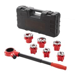 Uimoso Ratchet Pipe Threader Pipe Threading Tool 1/4&Prime; NPT &ndash; 1-1/4&Prime; NPT 6PCS Dies