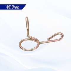 Fuel Line Hose Clips, 30Pcs 6mm Zinc Plated 65Mn Steel Tubing Spring Clamps