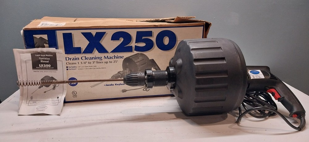 Cobra LX250 Drain Cleaning Machine Sewer Sinks Showers Tubs W/ Box