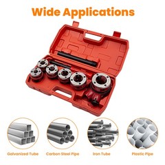Ratchet Pipe Threader Die Bar Head Handle Tool Set 1/4&rdquo; Pipe Threading Tool