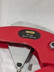 GENERAL Hand Pipe & Tube Cutter: 2&Prime; Tube 118 MISSING THE LATCH