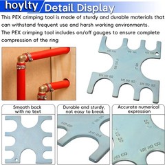 23080 PEX Crimp Tool Go/No-Go Gauge, Compatible with SharkBite 3/8 Inch Plumbing