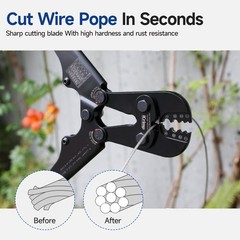 iCrimp IWS-1608MC Wire Rope Crimper with Built-In Cutter, 3/64&Prime;to 1/8&Prime; | High ca