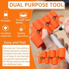 HUAREW 1/4&rdquo; &ndash; 1&rdquo; Depth Gauge and Pipe Deburring Tool Kit, 1/8&rdquo; to 1-5/8&rdquo;&hellip;