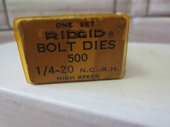 RIDGID Bolt Dies 500B 1/4-20 N.C. &ndash; R.H. High Speed with Box Super Nice Item
