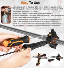 CST2 General Pipe Cleaners Cold-Shot Pipe Freeze Kit Small, Black and Orange