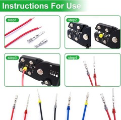 820PCS Crimping Pliers and Pin Connector Kit, 21 Types for Car Electrical Termin