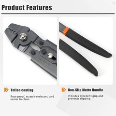 Wire Rope Swager 2-in-1 Crimping Tool & Cutter for Fishing Lines up to 2.2mm, Li
