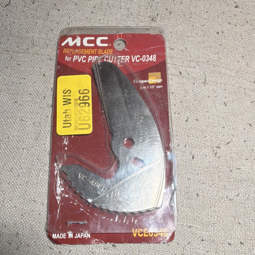 MCC VC-0348 Replacement Blade for Ratchet Pipe Cutter VCE0348 1.5 in Pipe