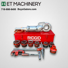 RIDGID Model 700 Power Drive Pipe Threader 12R Die Head Set 1/2-2 NPT Metal Case