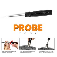 36 Pcs Tubeless Tire Puncture Repair Kit with Mushroom Plug (30 Mushroom Plugs)