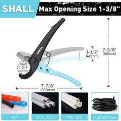 PEX Pipe Cutter, Cuts up to 1-3/8&rsquo;&rsquo;, Fast Tubing Cutter, Aluminum Alloy