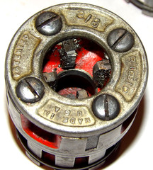 RIDGID 00-R MANUAL PIPE THREADER RATCHET HEAD & 6 DIES! 1, 3/4, 1/2, 3/8, 3/16&Prime;!