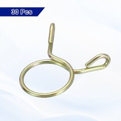 Fuel Line Hose Clips, 30Pcs 12mm Zinc Plated 65Mn Steel Tubing Spring Clamps
