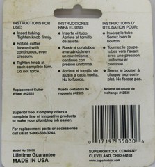 Superior Tool 5/8 in. PRO MINI Tube Cutter Black/Silver 1 Pack Model 35030