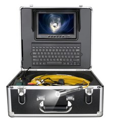 1000TVL 20M Sewer Inspection Camera DVR Meter Counter Keyboard Input 9&Prime; Monitor