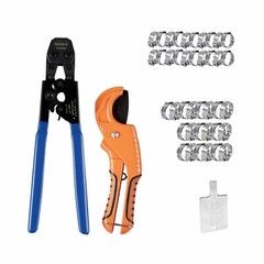 PEX CINCH CLAMP CRIMPING TOOL & CUTTER，GAUGE+ 30 1/2&Prime; ，3/4&Prime; CLAMPS IN CANVAS BAG