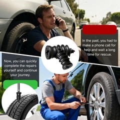 Tire Plug Kit 60PCS Multi-Size Spiral Rubber Nails &ndash; Self-Sealing Tire Repair