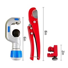 3Pcs Tube Cutters Kit:Large ,Mini Cutter For 1/8&Prime; to 1-1/4&Prime; Copper &Plastic Pipe