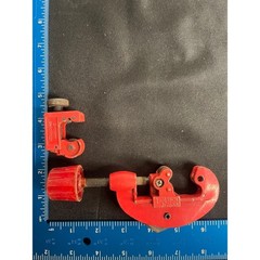Vintage Red Copper Pipe Tubing Cutter Set 1/8 to 1-1/8 Inch 3-28mm & Mini 3-16mm
